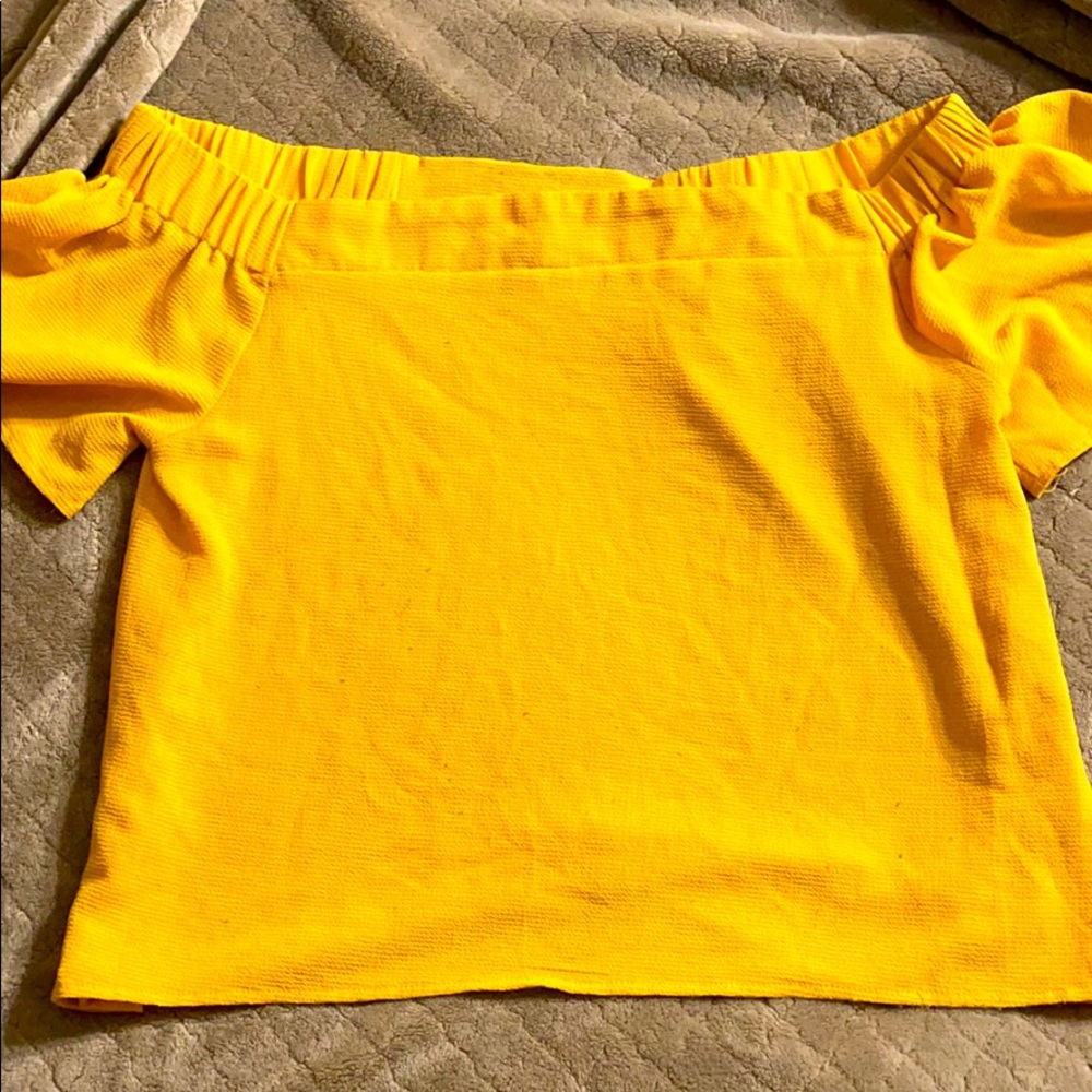 Yellow off the shoulder top